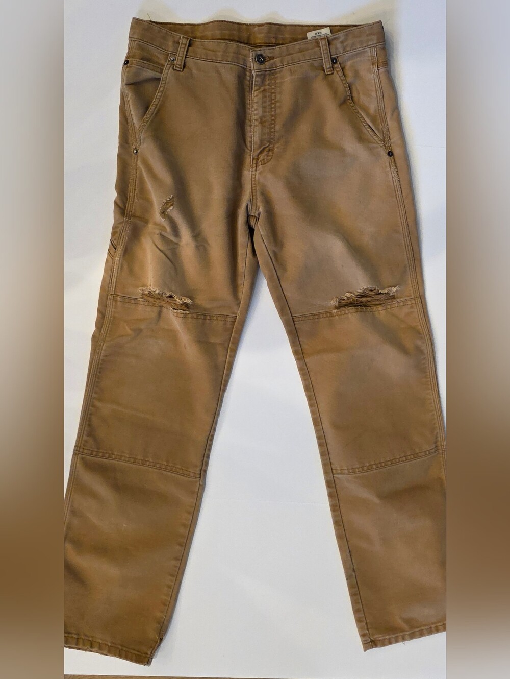 Dickies Slim Straight Distressed Tan Work Jeans 32x32